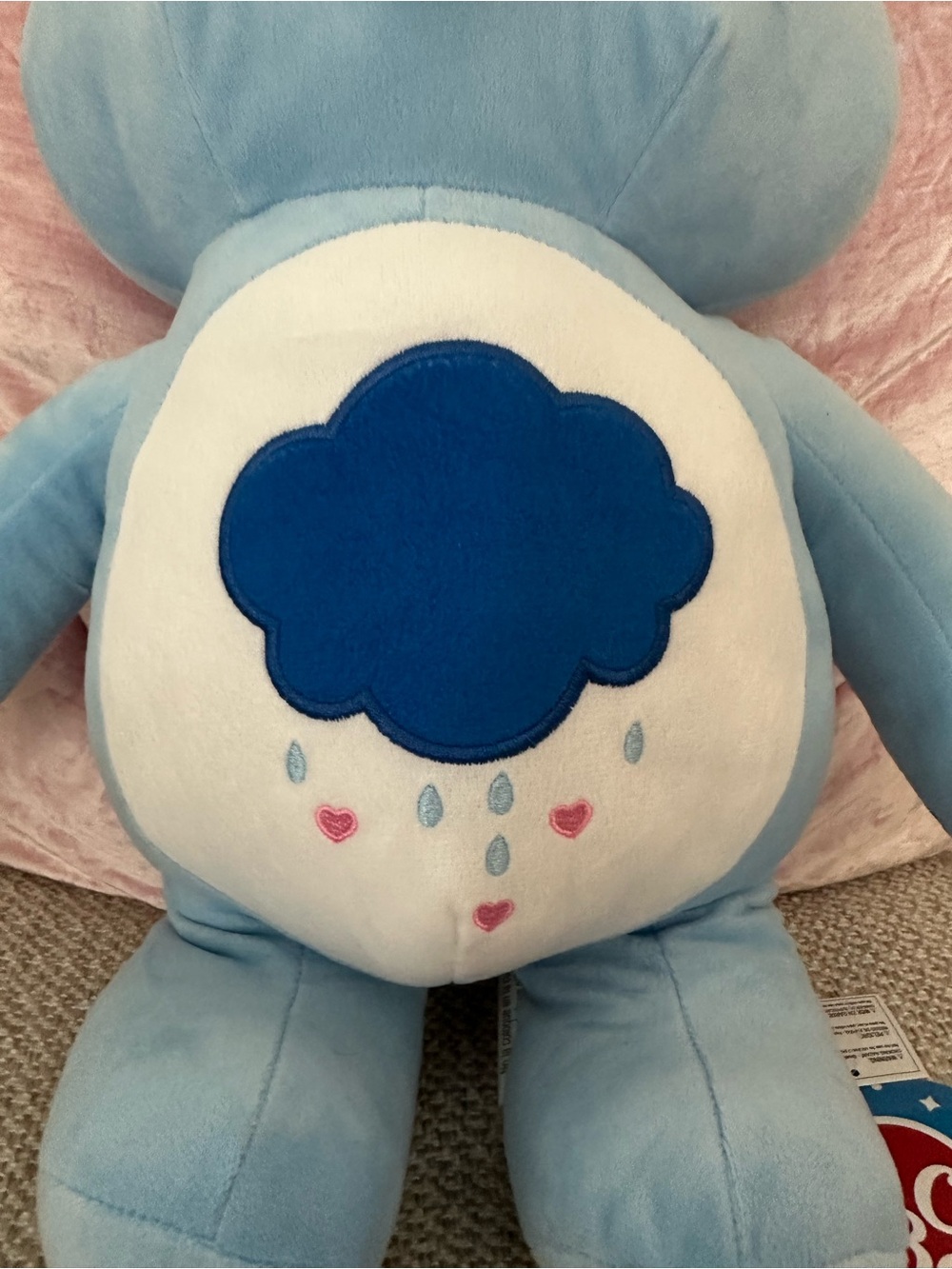 Care Bears Blue Cloud Bear Plush - Light Blue Stuffed Toy/PILLOW - Picture 2 of 5